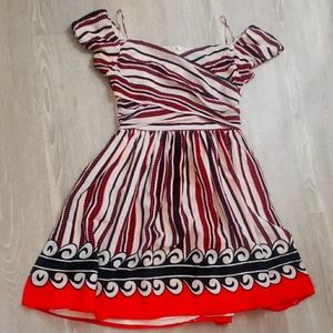 Anna Sui silk off shoulder dress